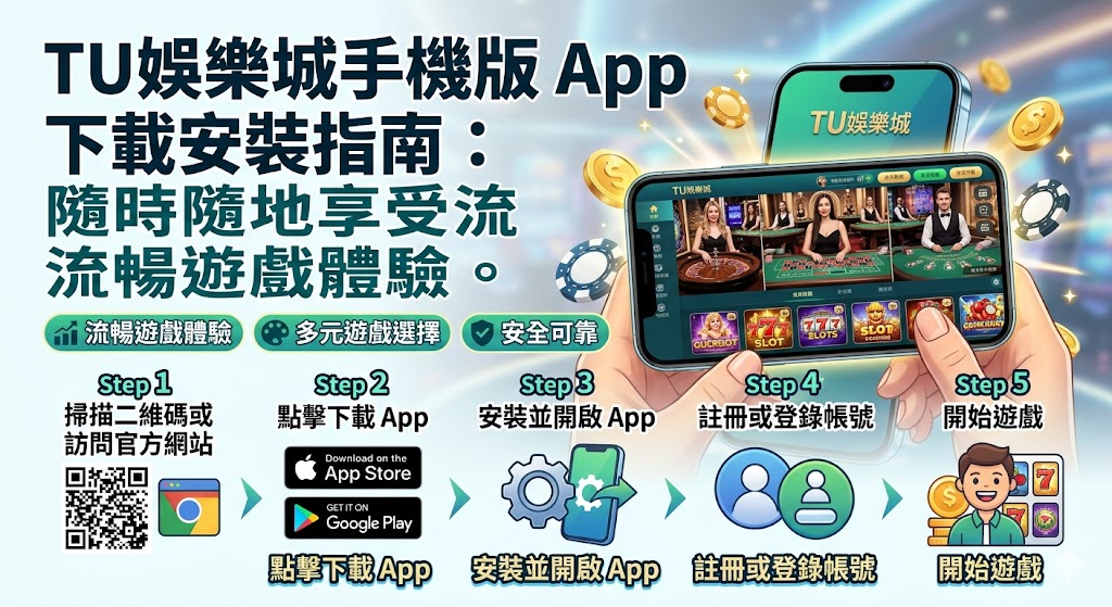 TU娛樂城手機版 App 下載安裝指南：隨時隨地享受流暢遊戲體驗。