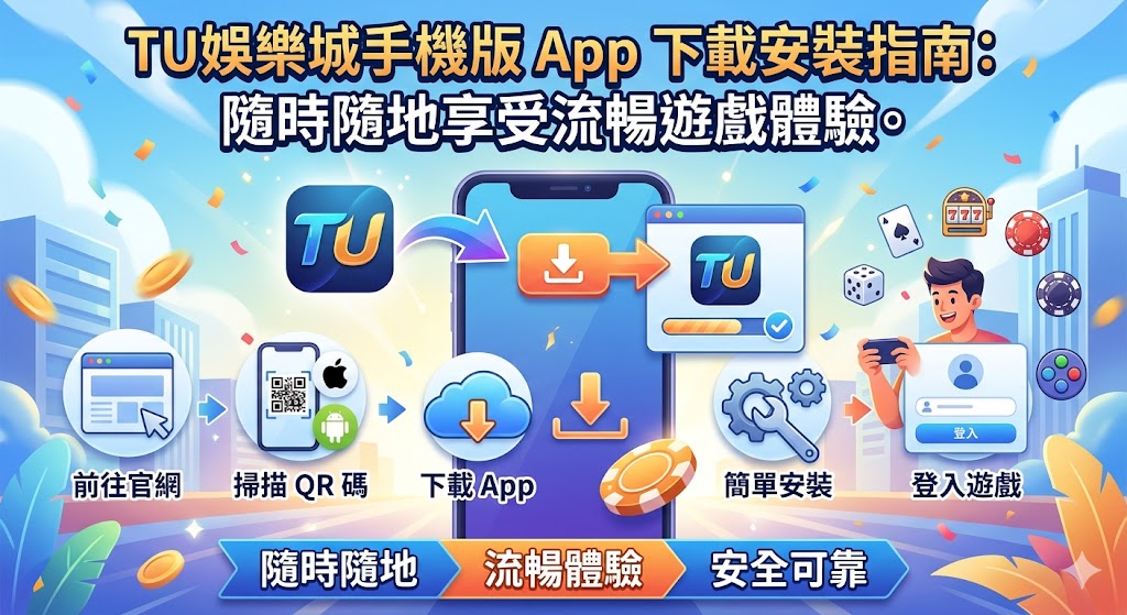 TU娛樂城手機版 App 下載安裝指南：隨時隨地享受流暢遊戲體驗。